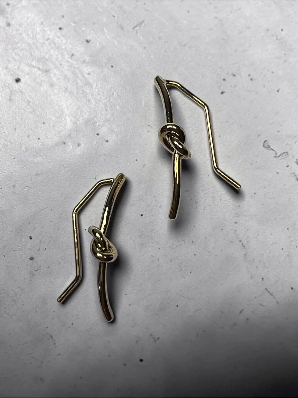 Elegant Gold Knot Drop Earrings - Women Jewelry